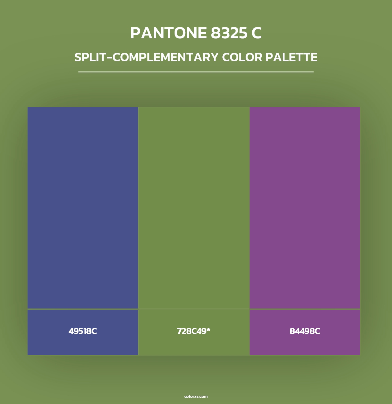 PANTONE 8325 C - Split-Complementary Color Palette