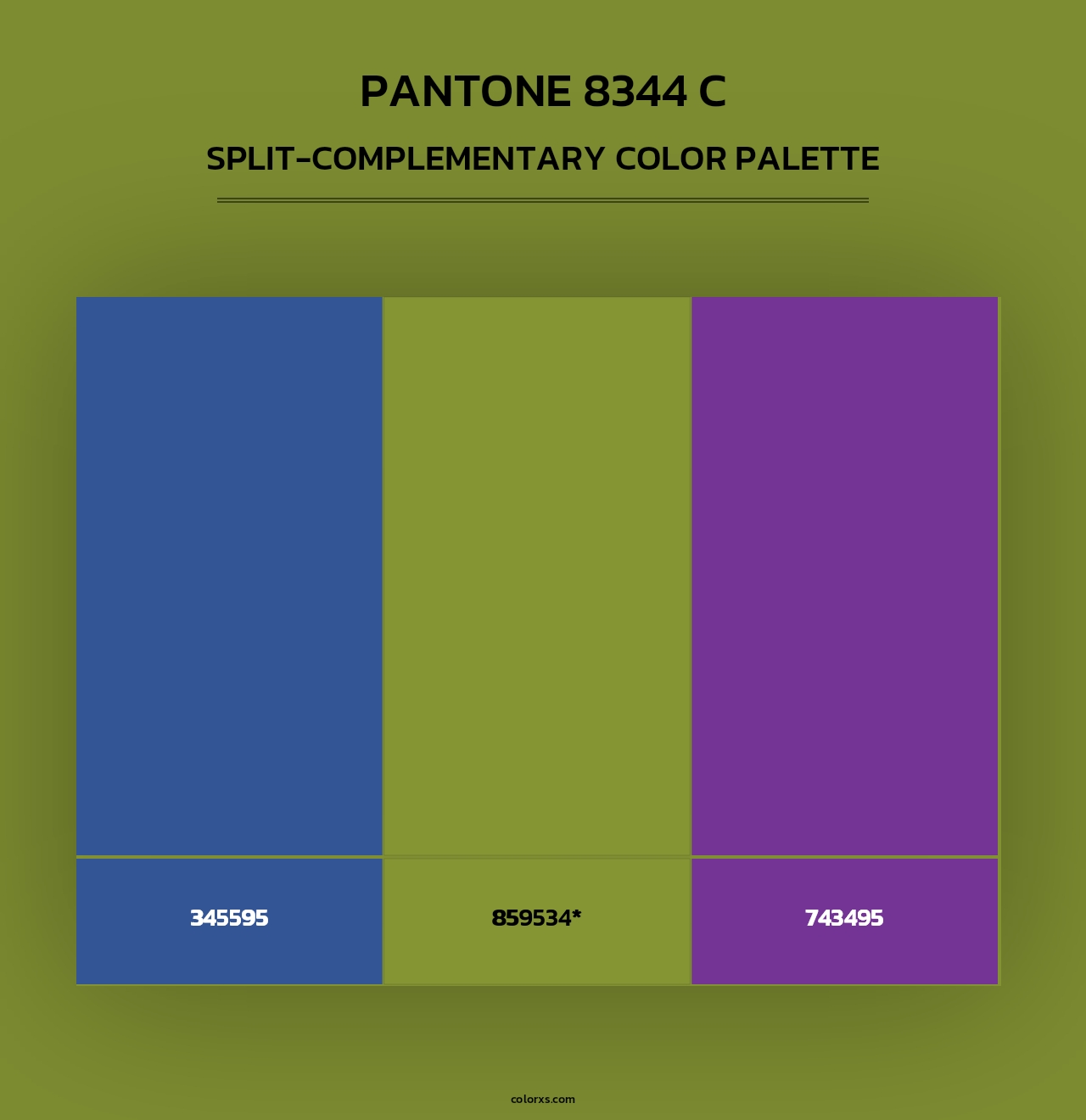 PANTONE 8344 C - Split-Complementary Color Palette