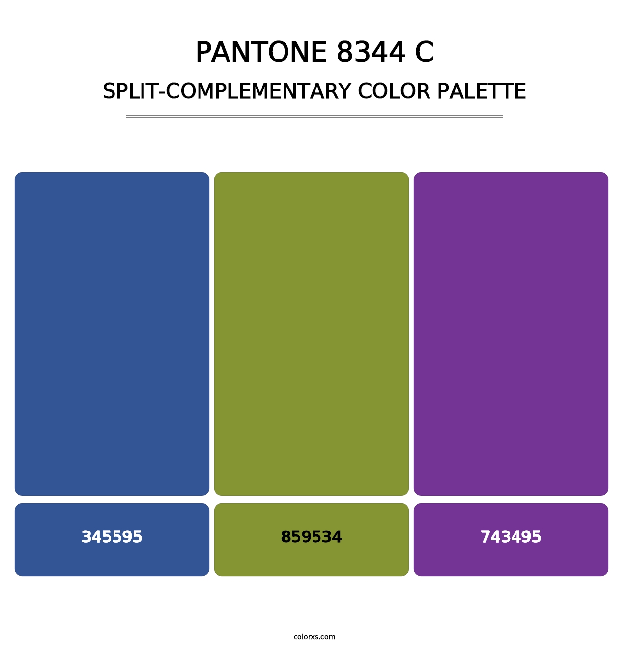 PANTONE 8344 C - Split-Complementary Color Palette