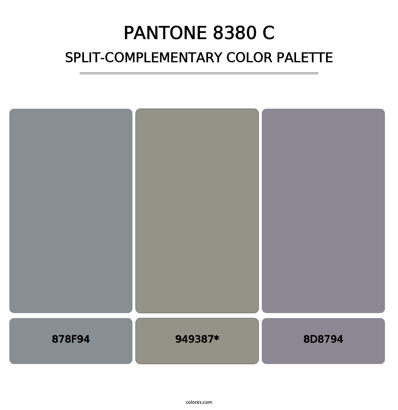 PANTONE 8380 C - Split-Complementary Color Palette