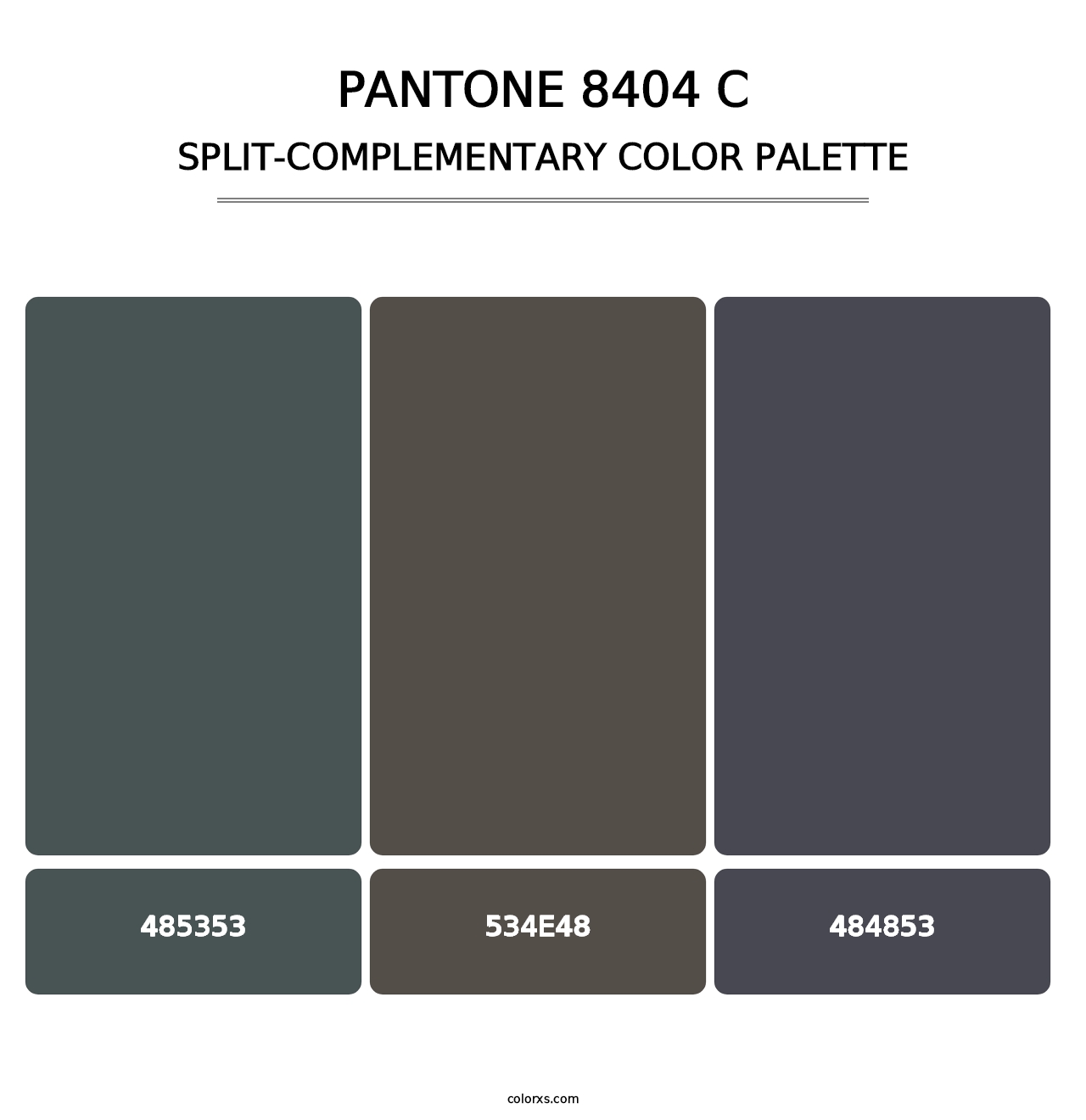 PANTONE 8404 C - Split-Complementary Color Palette