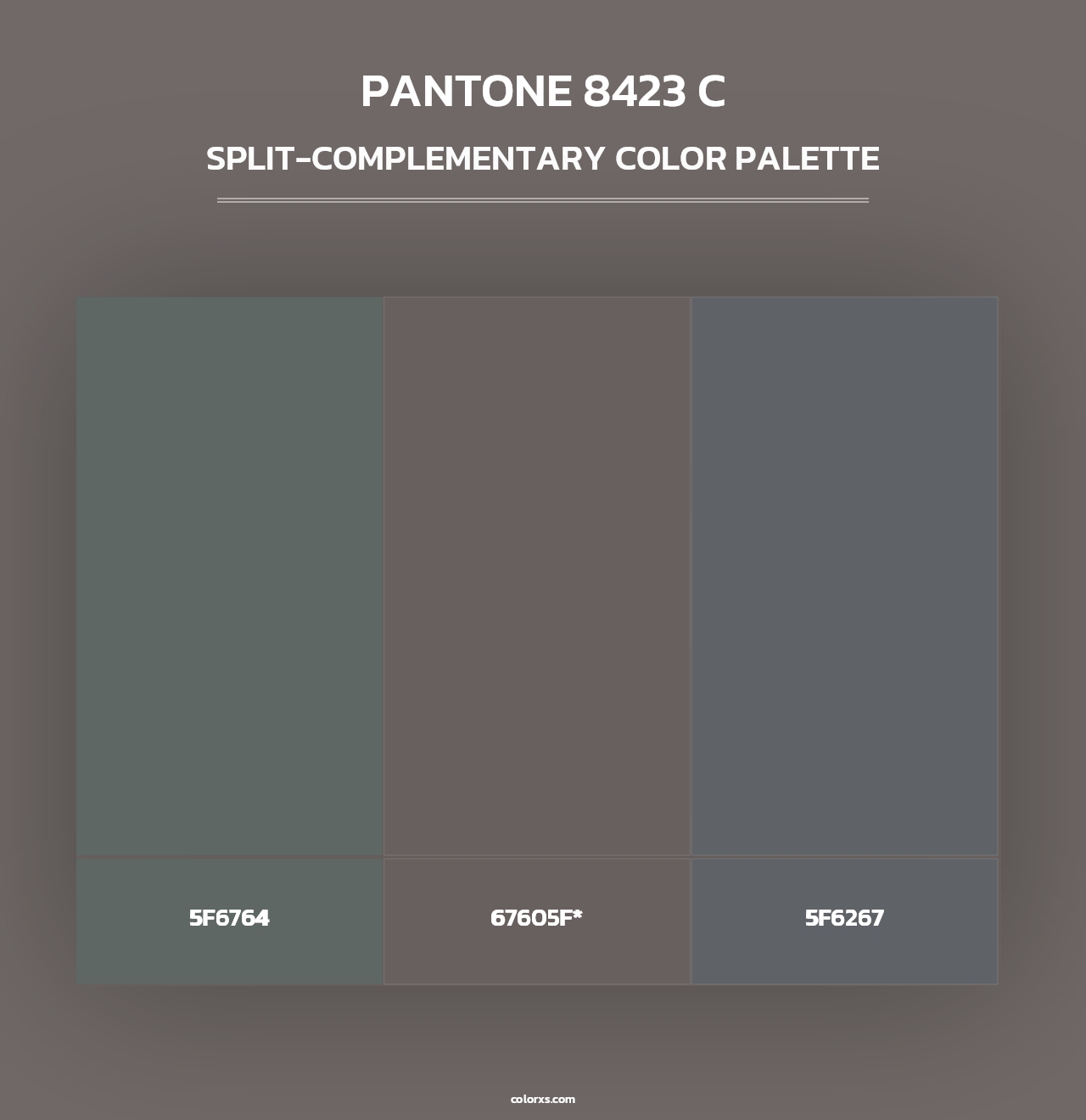 PANTONE 8423 C - Split-Complementary Color Palette