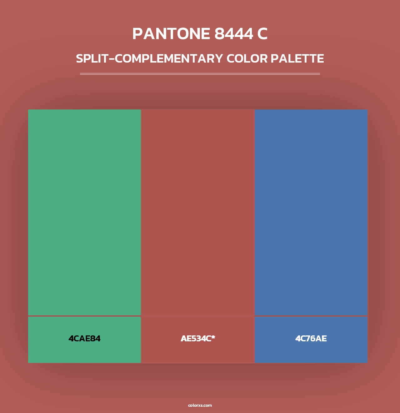 PANTONE 8444 C - Split-Complementary Color Palette