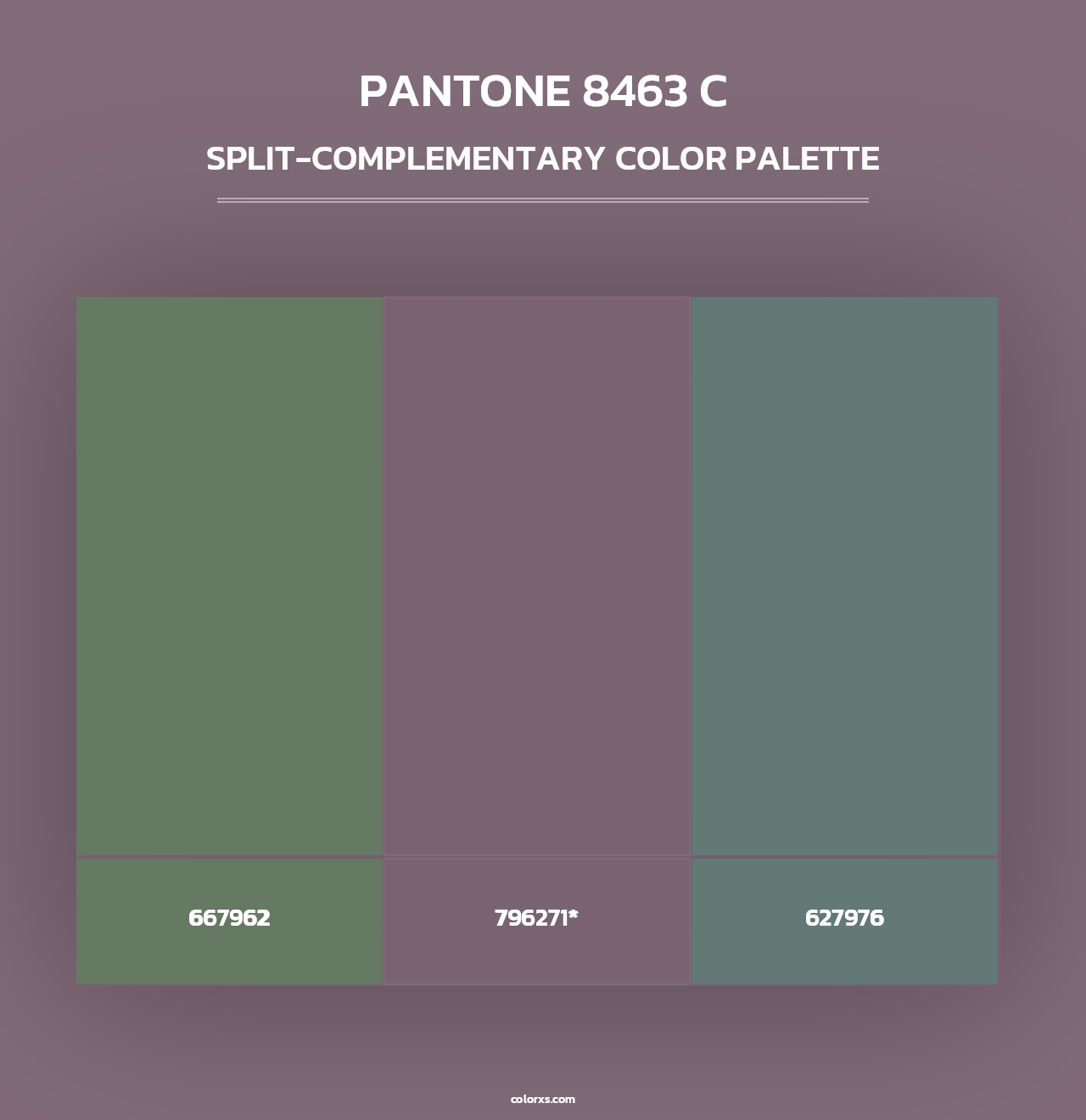 PANTONE 8463 C - Split-Complementary Color Palette