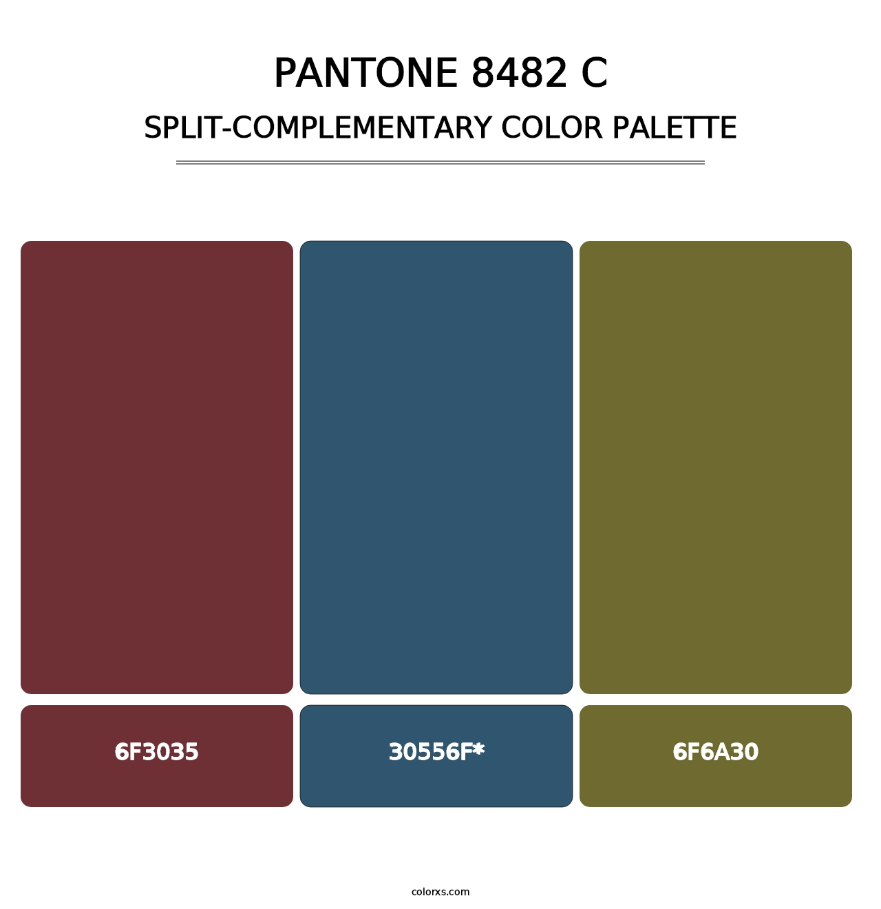 PANTONE 8482 C - Split-Complementary Color Palette