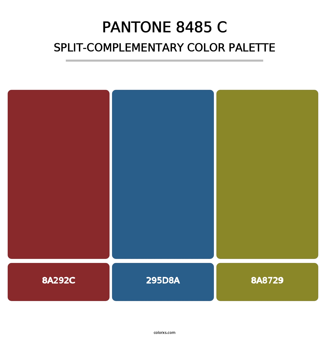 PANTONE 8485 C - Split-Complementary Color Palette