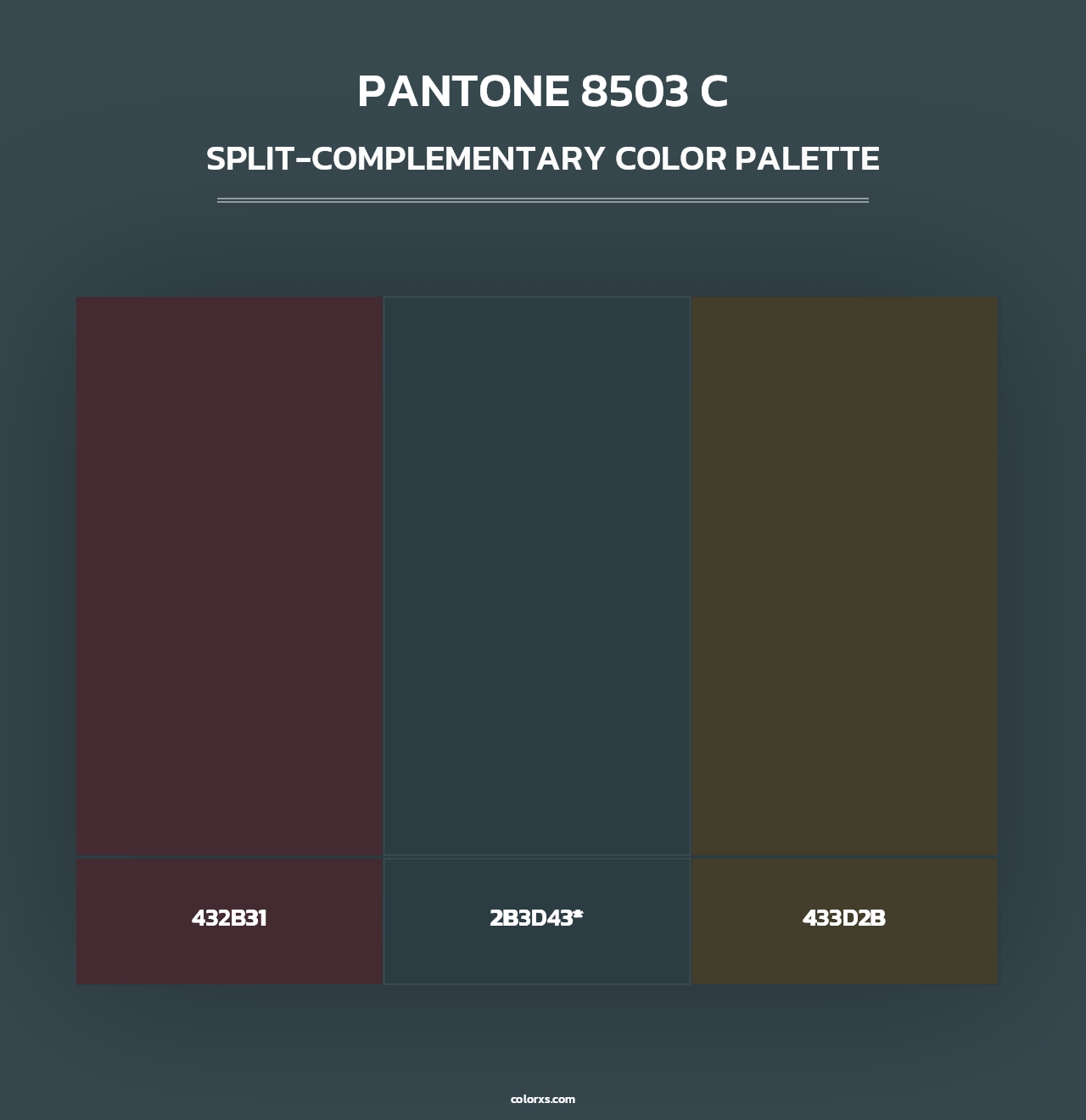 PANTONE 8503 C - Split-Complementary Color Palette