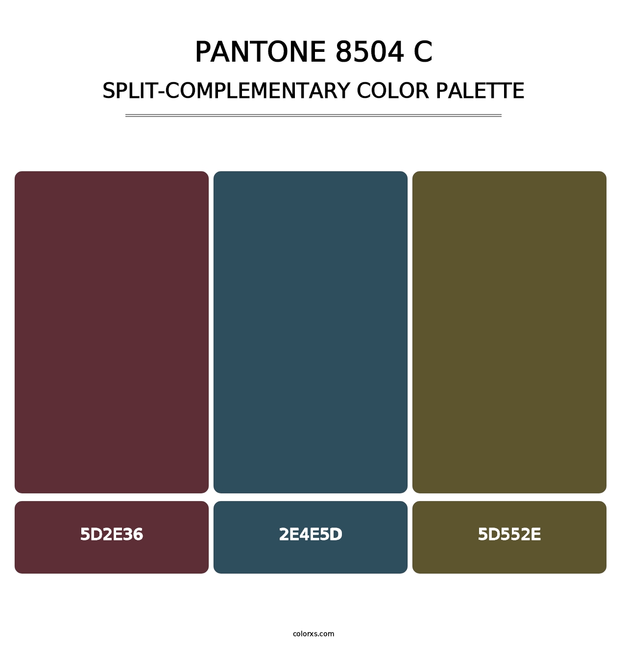 PANTONE 8504 C - Split-Complementary Color Palette