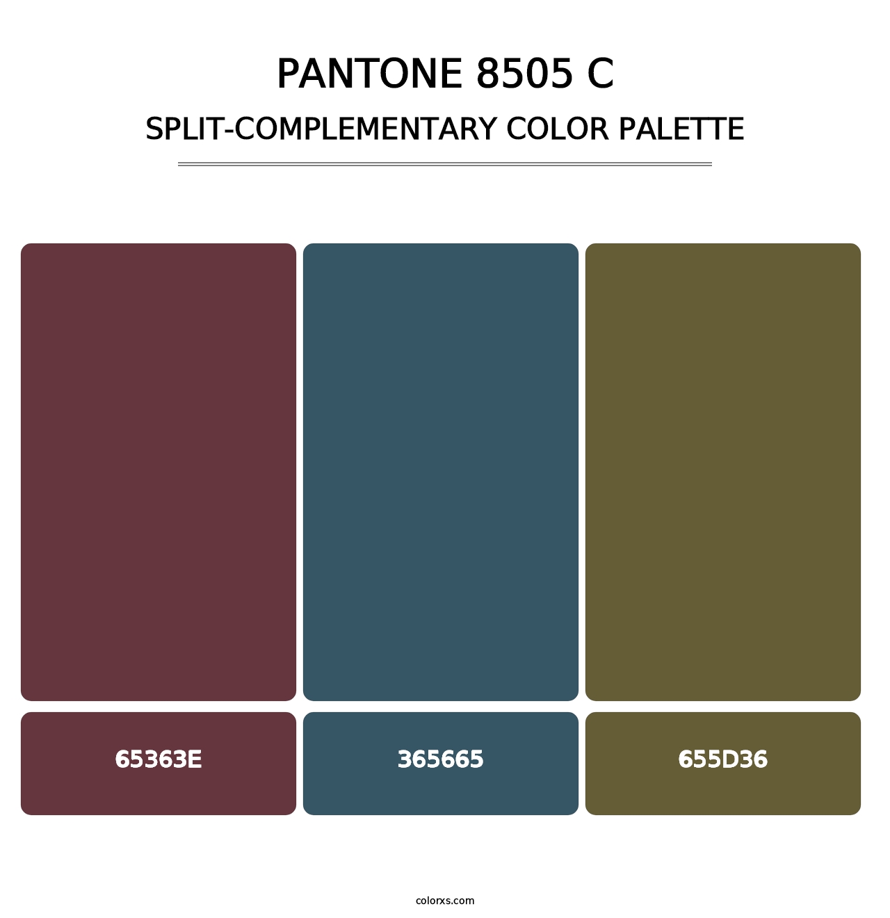 PANTONE 8505 C - Split-Complementary Color Palette