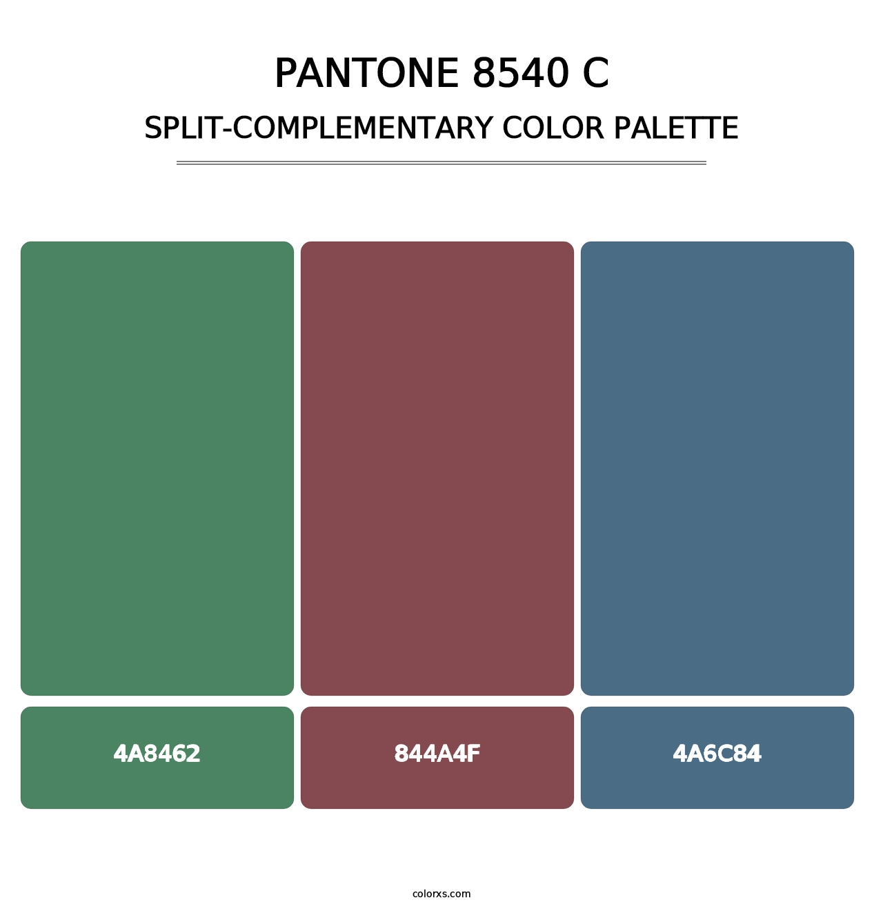 PANTONE 8540 C - Split-Complementary Color Palette