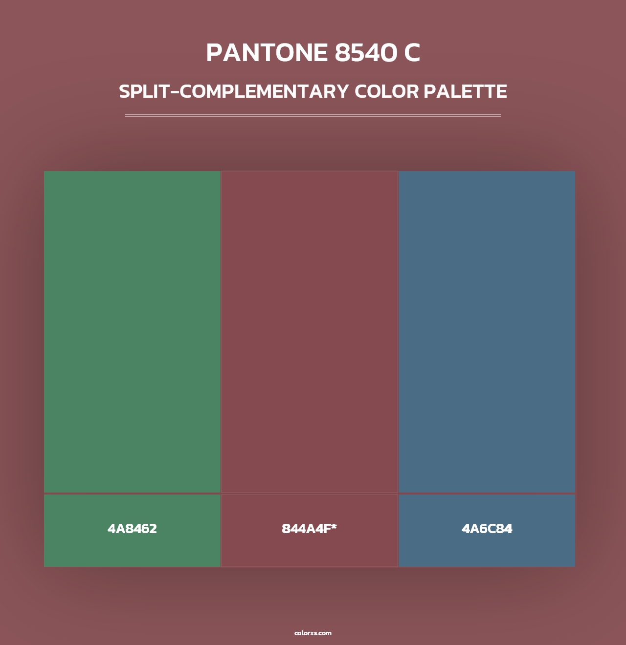 PANTONE 8540 C - Split-Complementary Color Palette