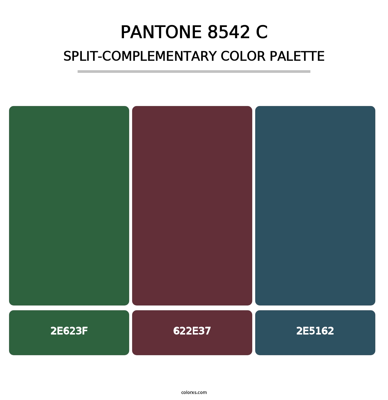 PANTONE 8542 C - Split-Complementary Color Palette