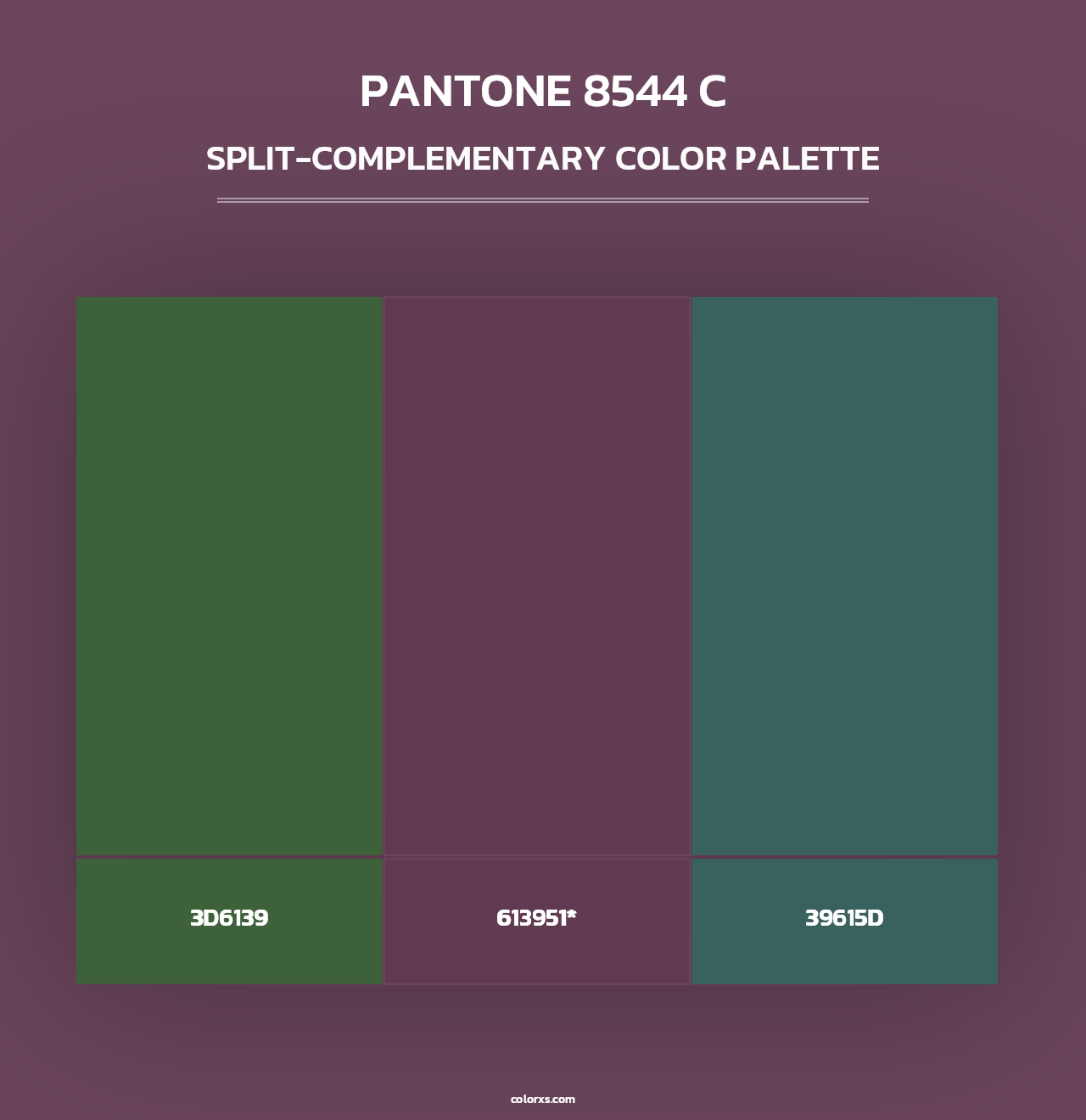 PANTONE 8544 C - Split-Complementary Color Palette