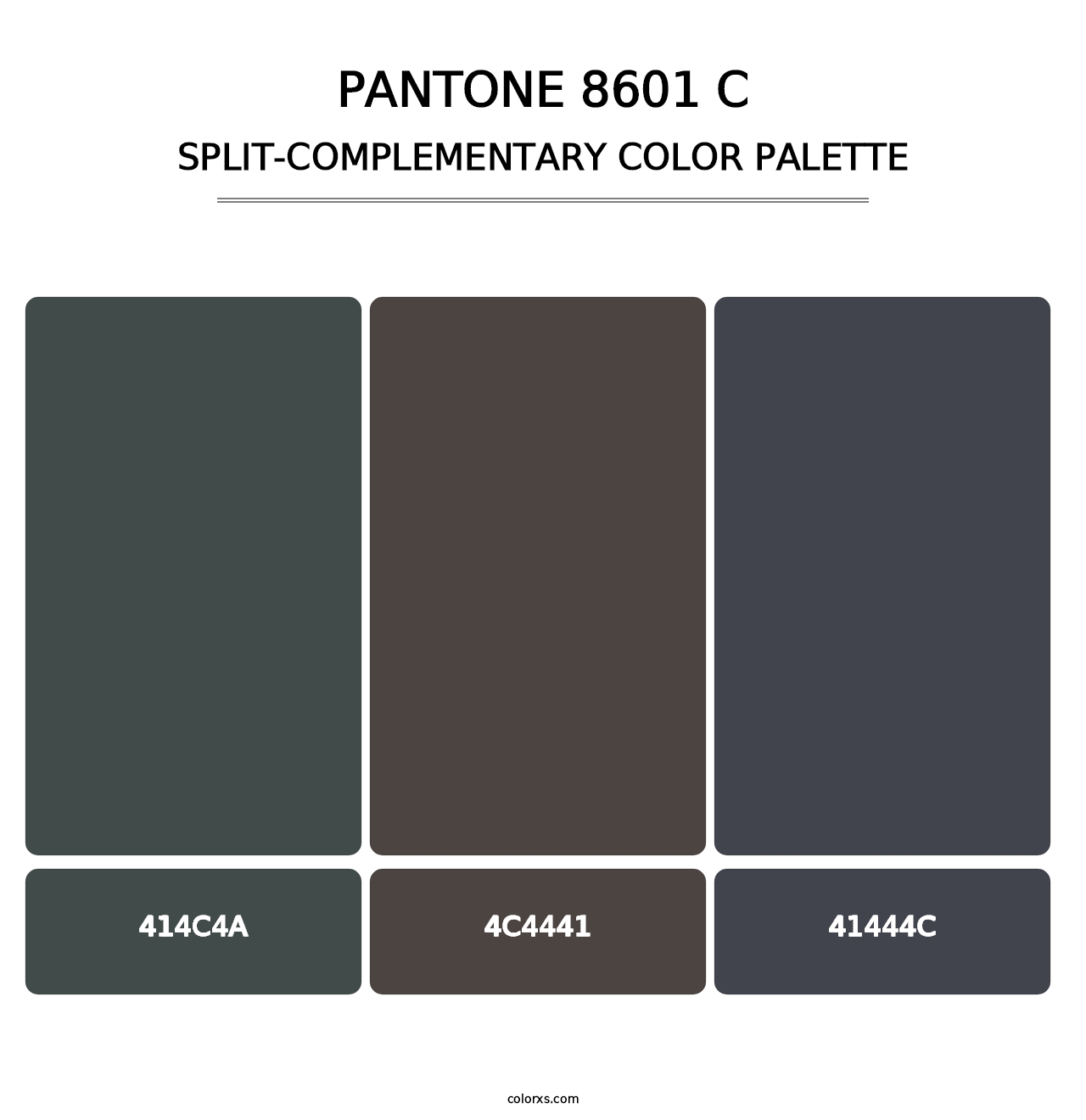 PANTONE 8601 C - Split-Complementary Color Palette