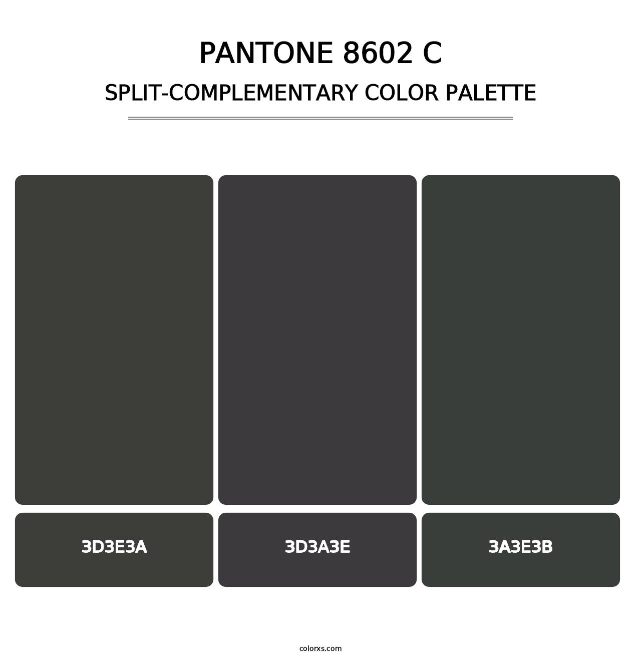 PANTONE 8602 C - Split-Complementary Color Palette