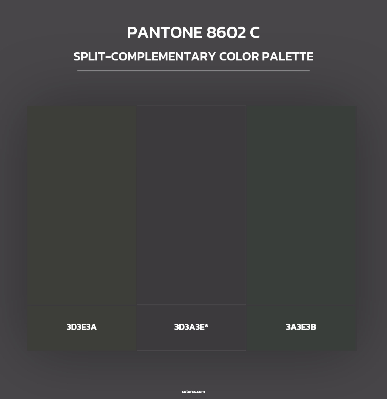 PANTONE 8602 C - Split-Complementary Color Palette