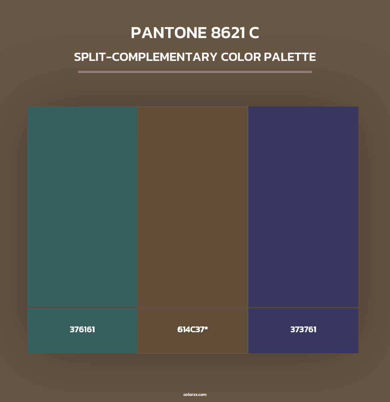 PANTONE 8621 C - Split-Complementary Color Palette