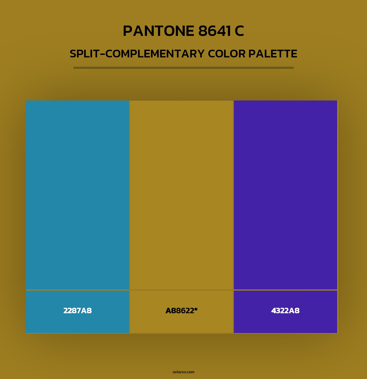 PANTONE 8641 C - Split-Complementary Color Palette
