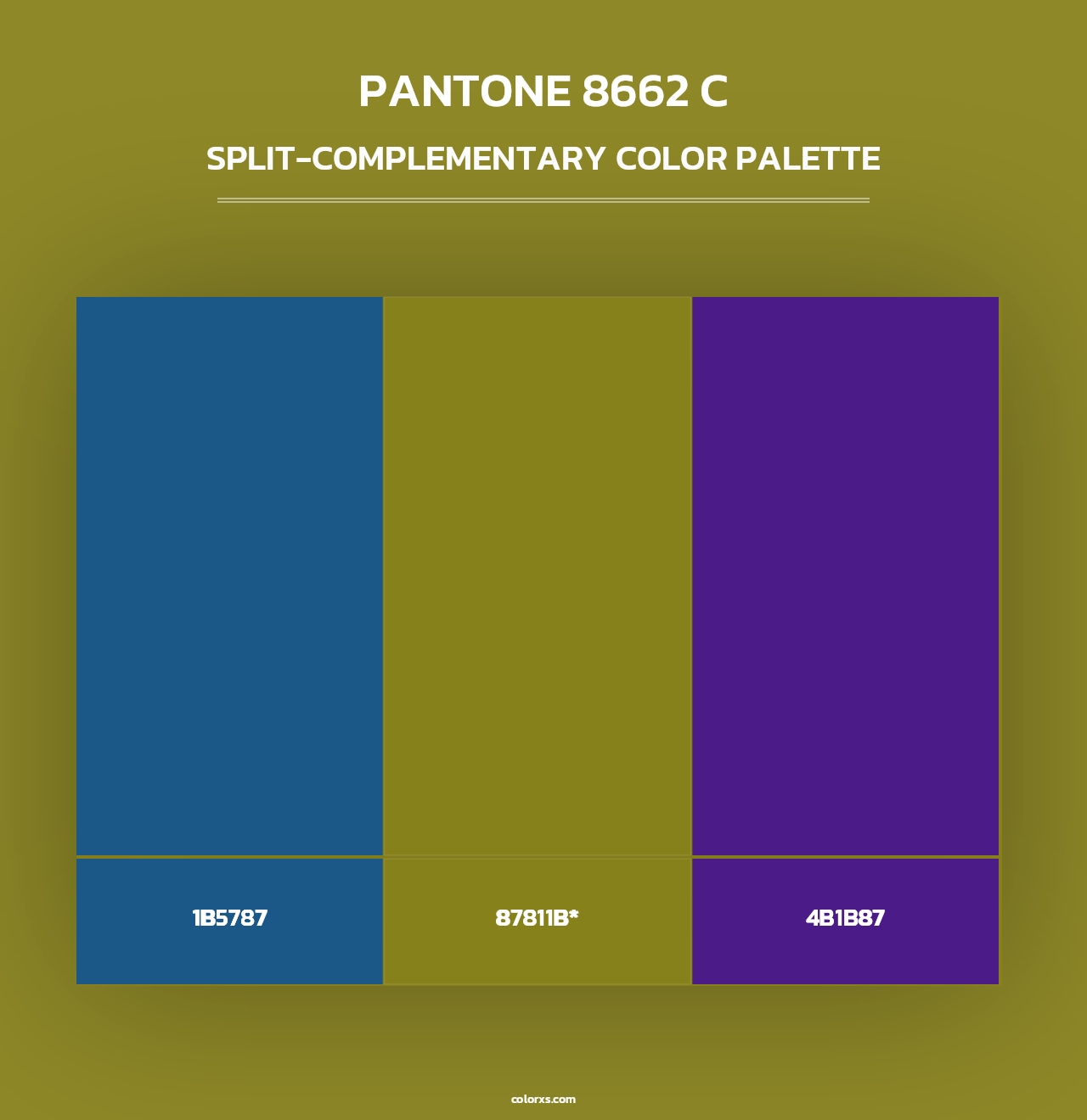 PANTONE 8662 C - Split-Complementary Color Palette