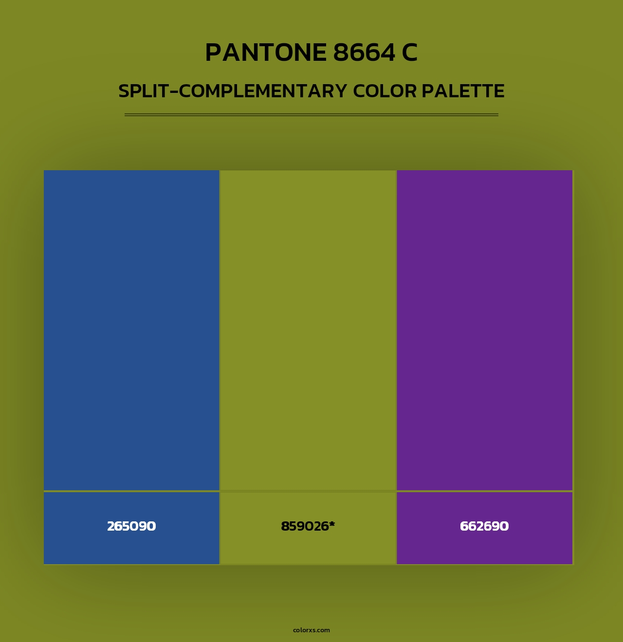 PANTONE 8664 C - Split-Complementary Color Palette