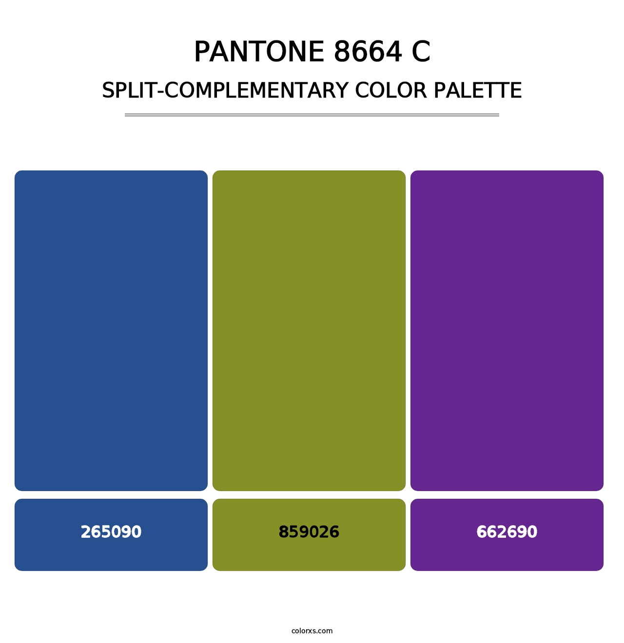 PANTONE 8664 C - Split-Complementary Color Palette