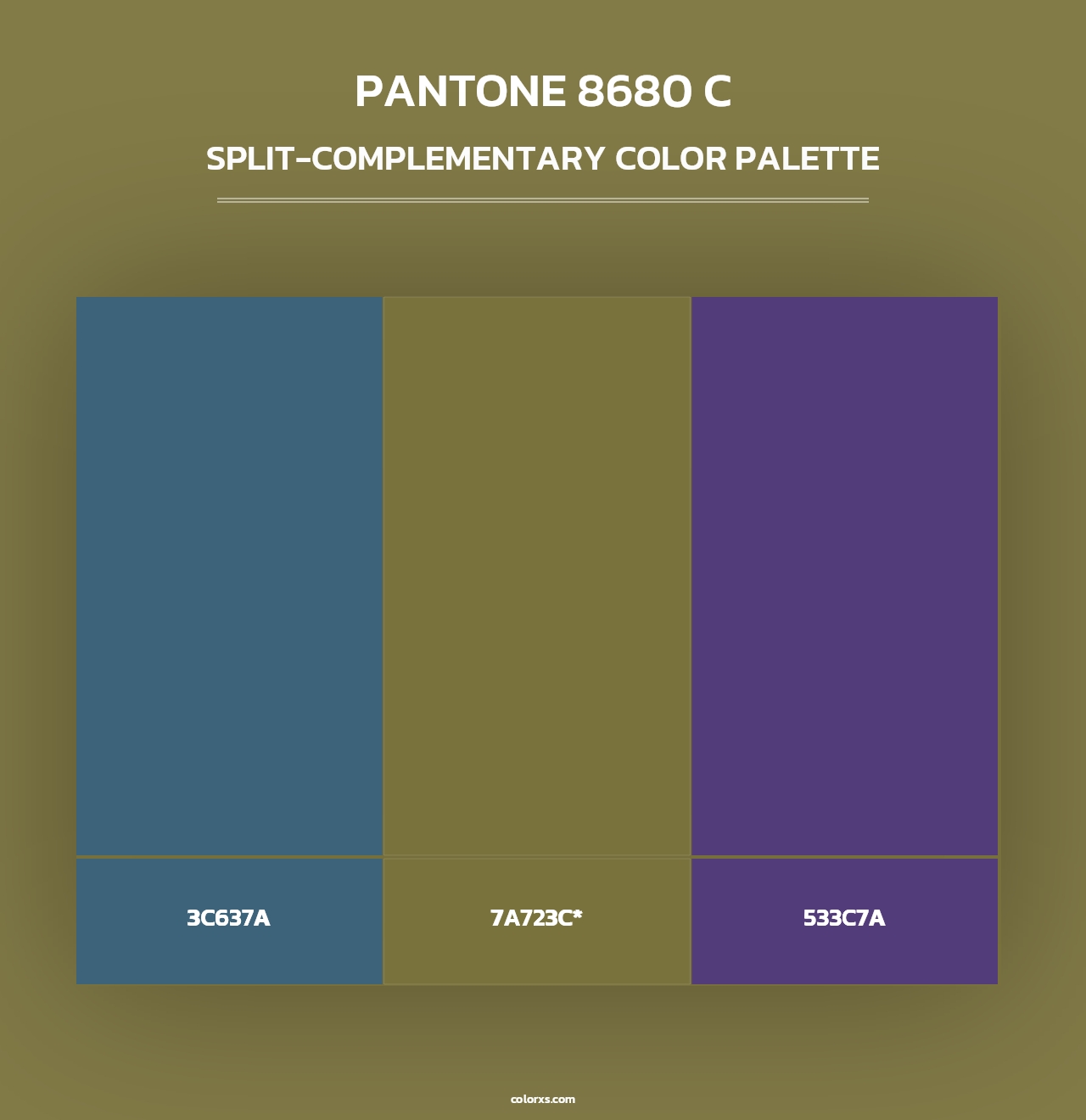 PANTONE 8680 C - Split-Complementary Color Palette