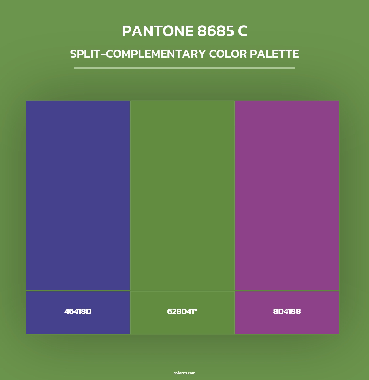 PANTONE 8685 C - Split-Complementary Color Palette