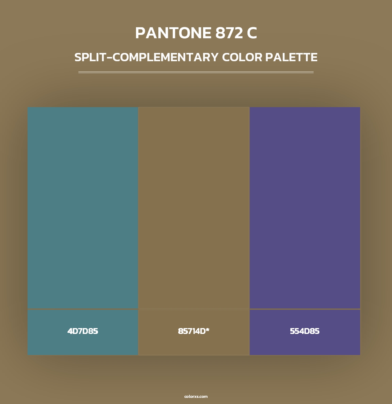 PANTONE 872 C - Split-Complementary Color Palette