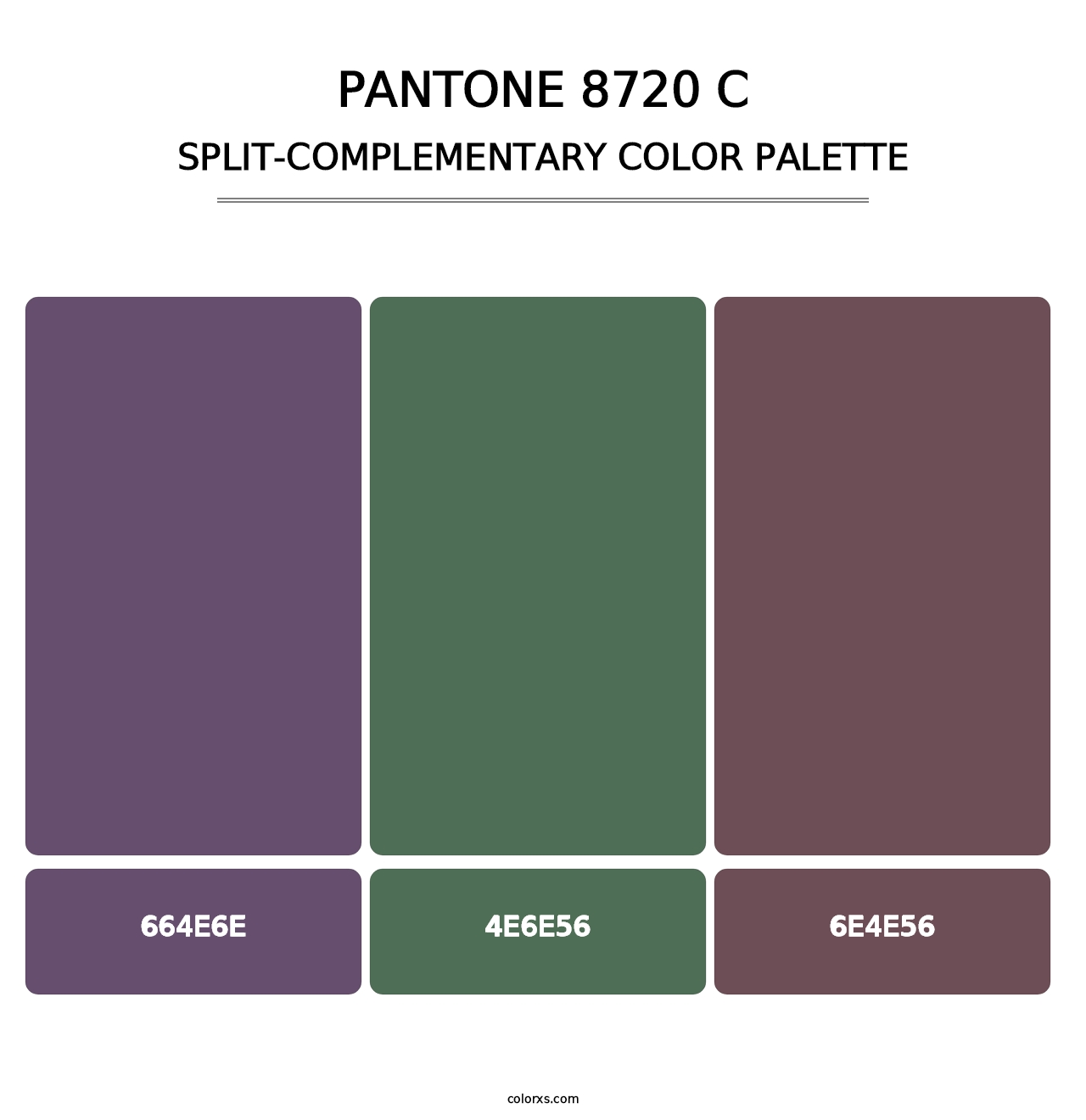 PANTONE 8720 C - Split-Complementary Color Palette