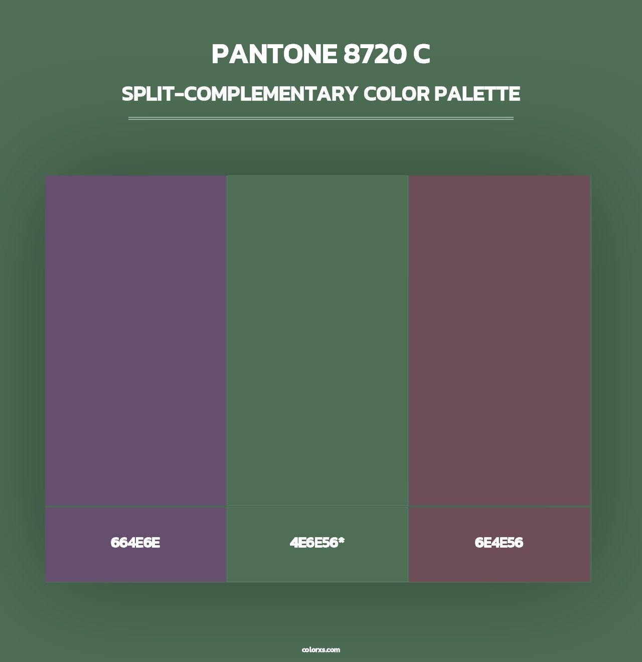 PANTONE 8720 C - Split-Complementary Color Palette