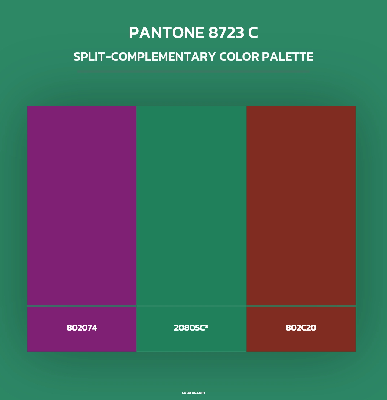 PANTONE 8723 C - Split-Complementary Color Palette
