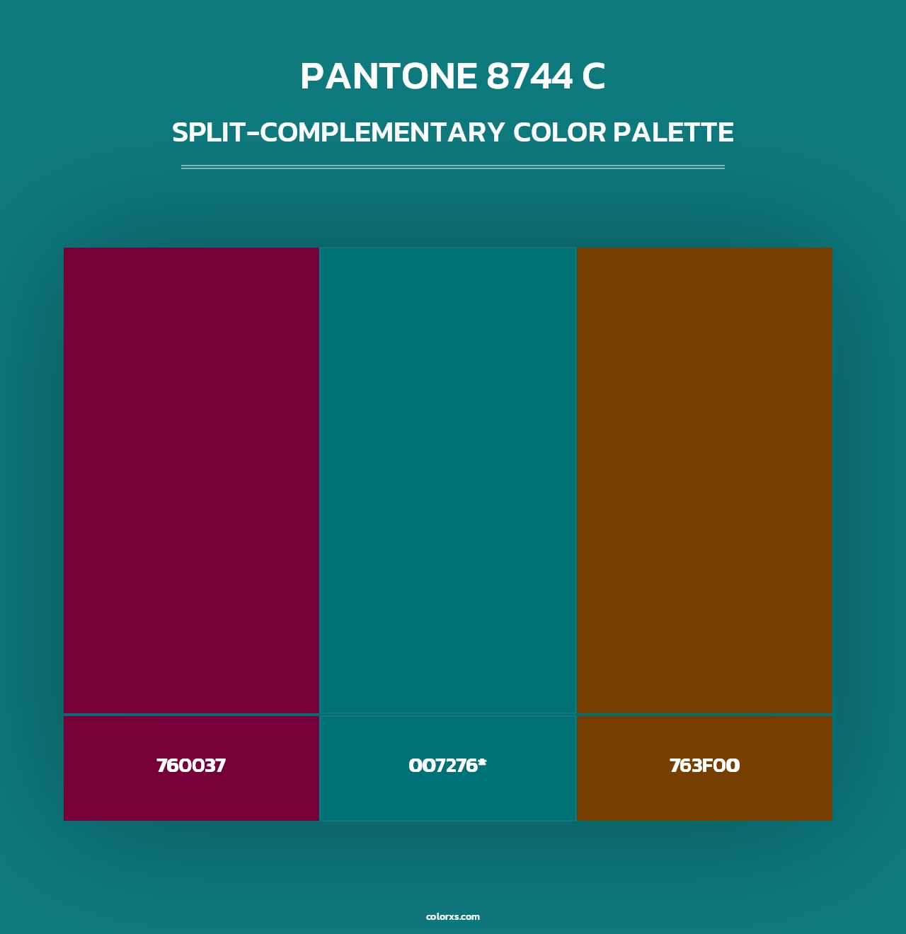 PANTONE 8744 C - Split-Complementary Color Palette