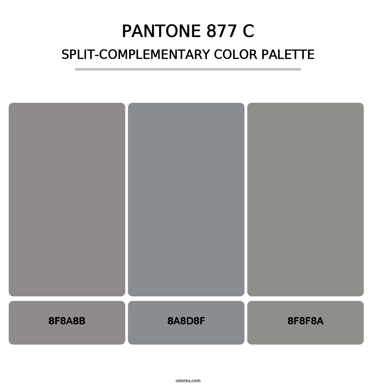 PANTONE 877 C - Split-Complementary Color Palette