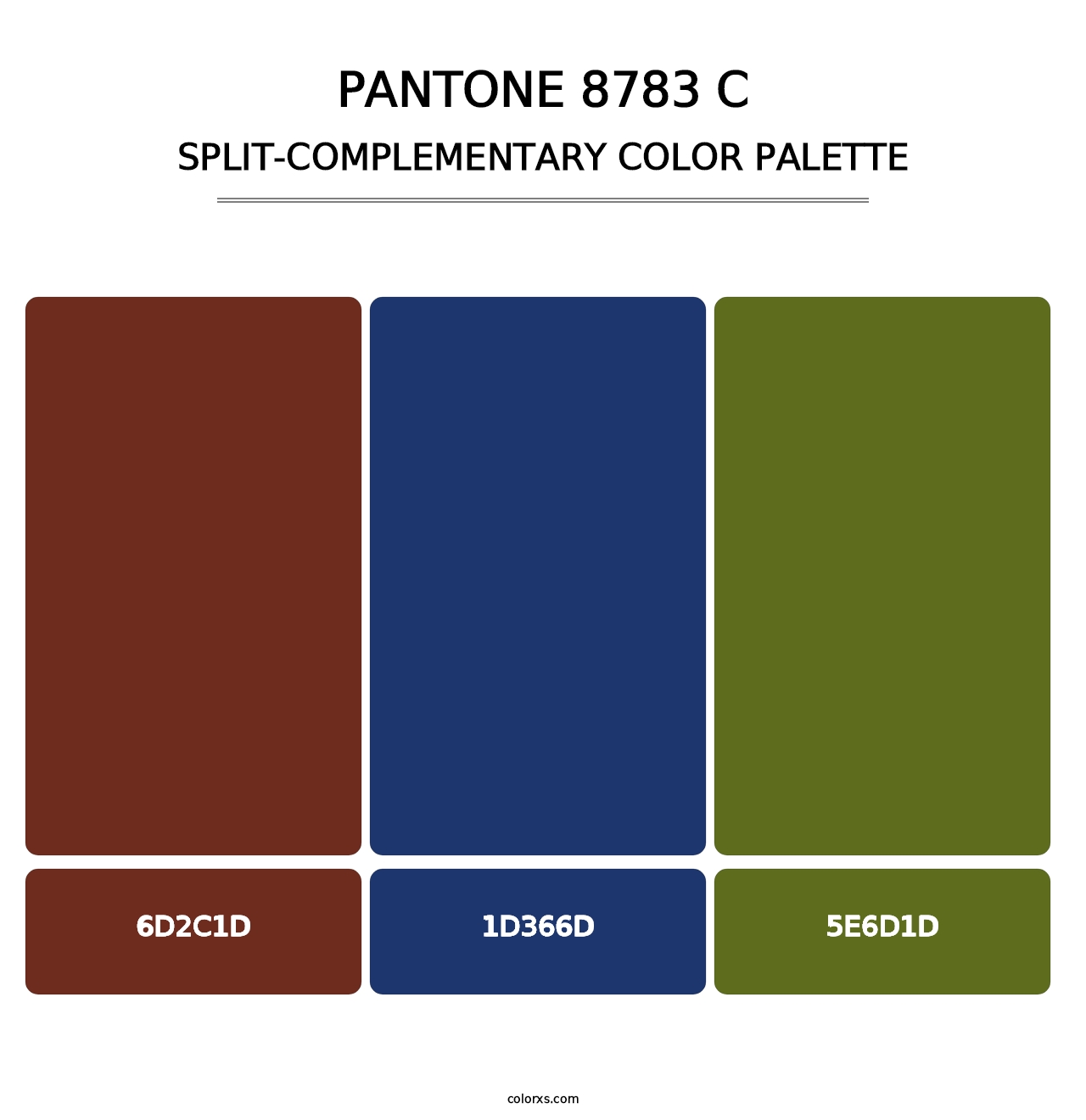 PANTONE 8783 C - Split-Complementary Color Palette