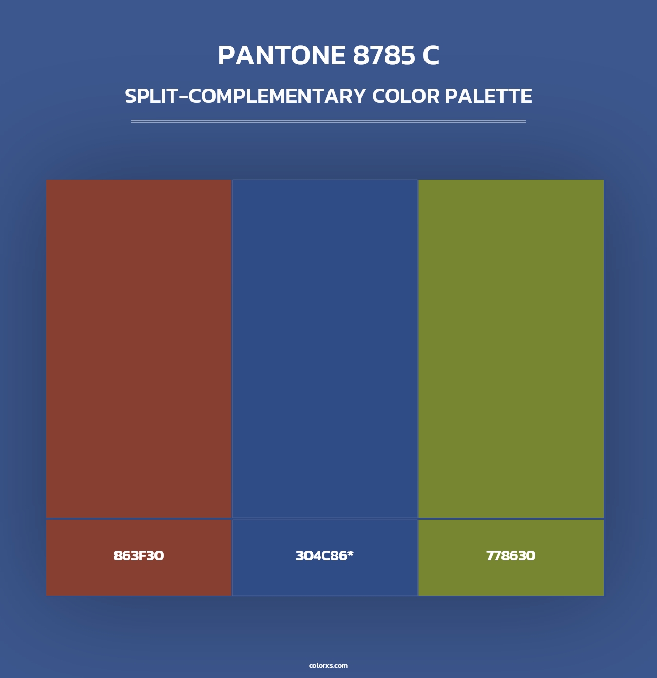 PANTONE 8785 C - Split-Complementary Color Palette