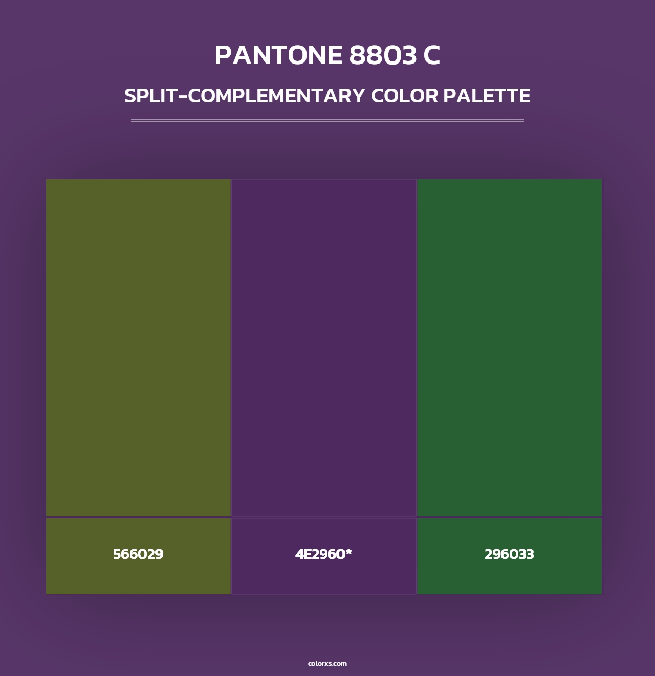 PANTONE 8803 C - Split-Complementary Color Palette