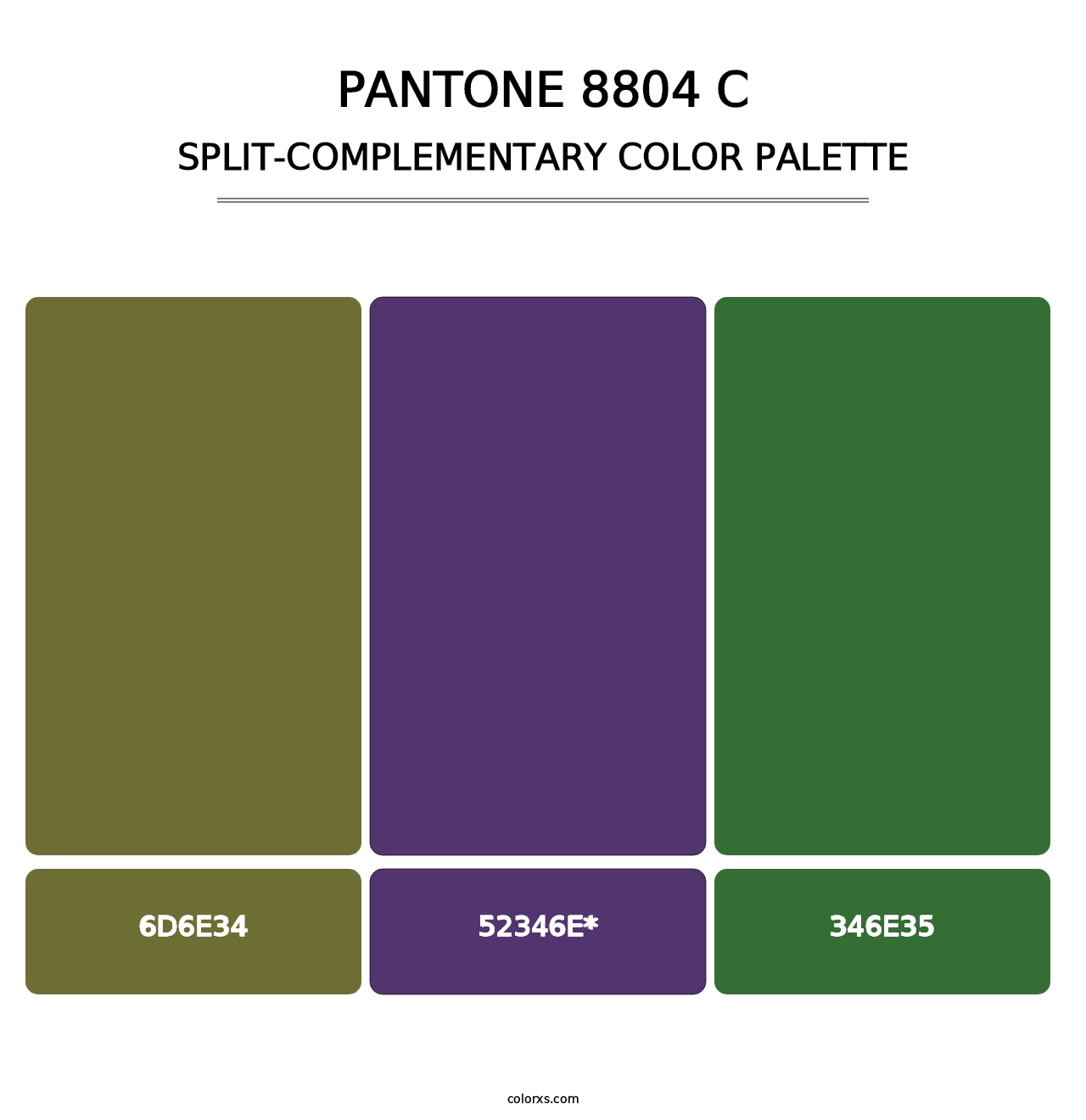 PANTONE 8804 C - Split-Complementary Color Palette