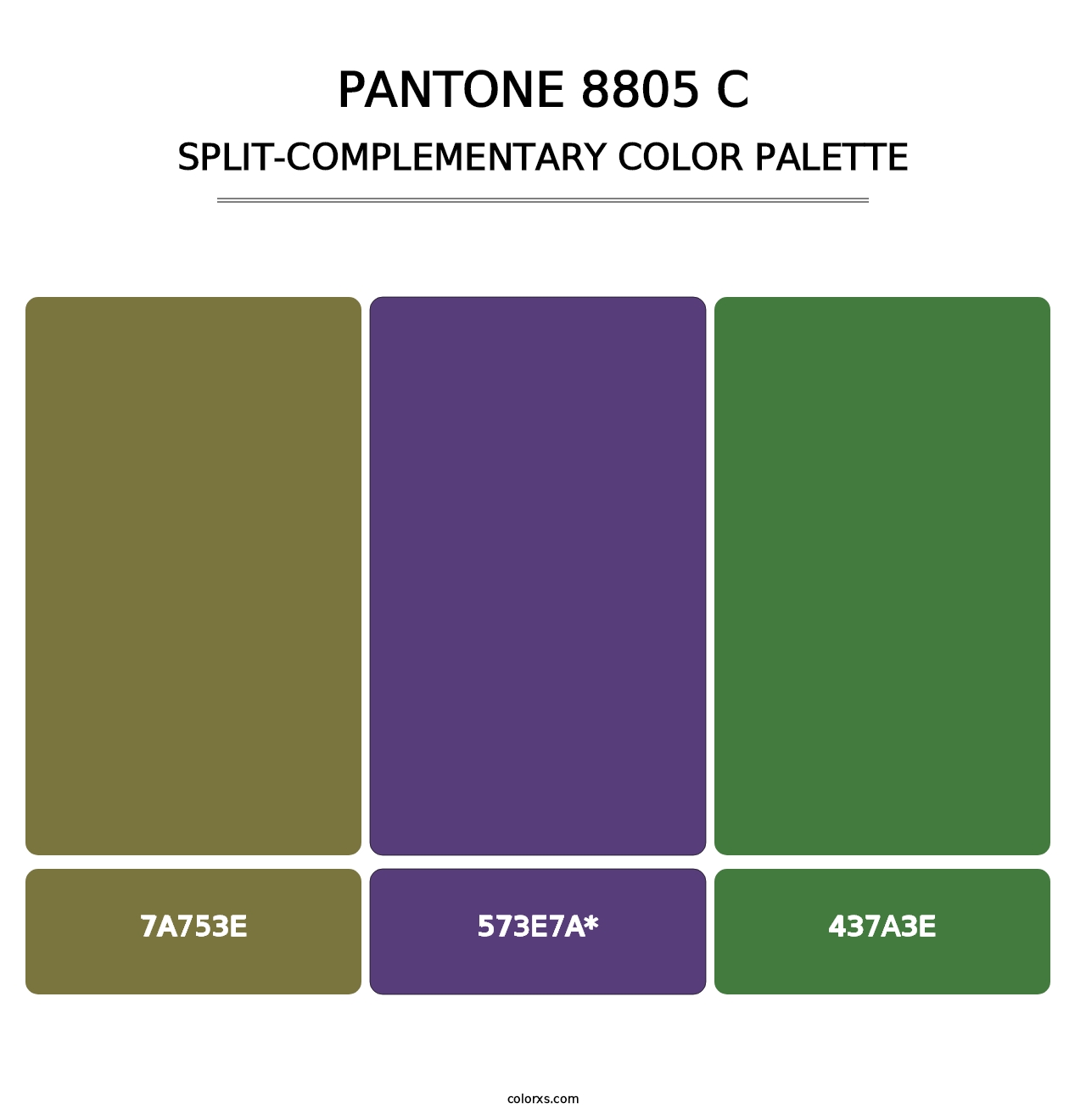 PANTONE 8805 C - Split-Complementary Color Palette