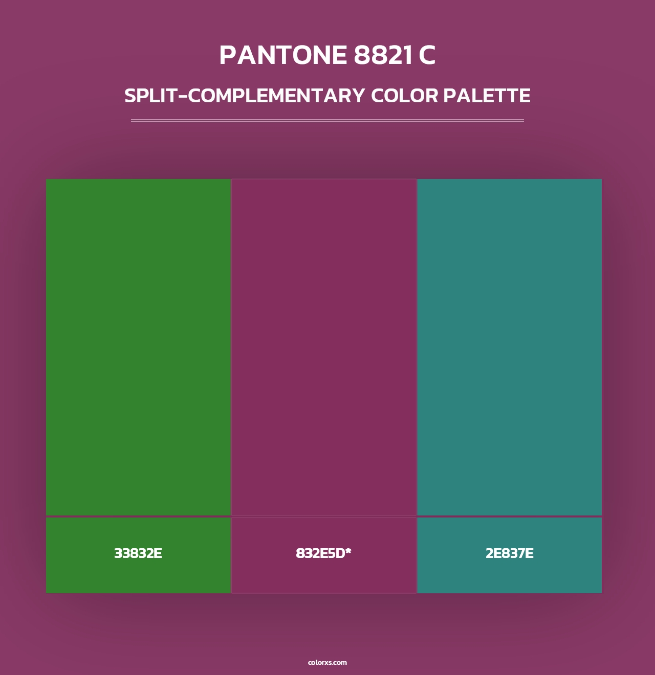 PANTONE 8821 C - Split-Complementary Color Palette