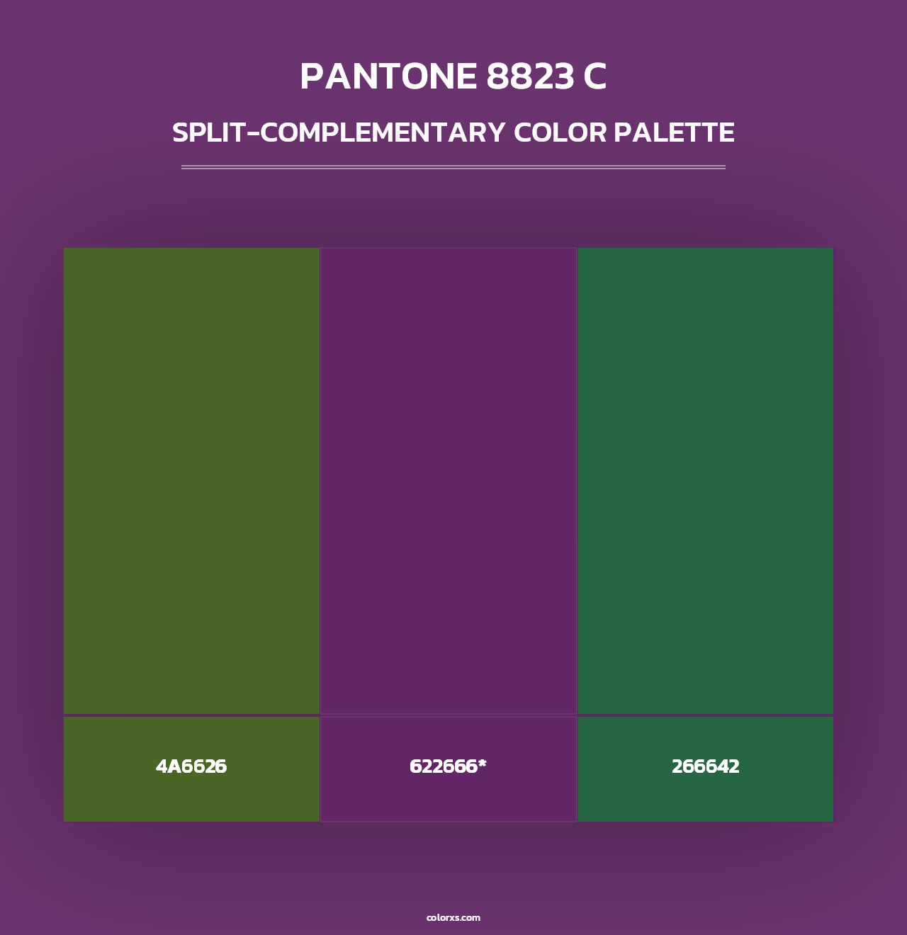 PANTONE 8823 C - Split-Complementary Color Palette