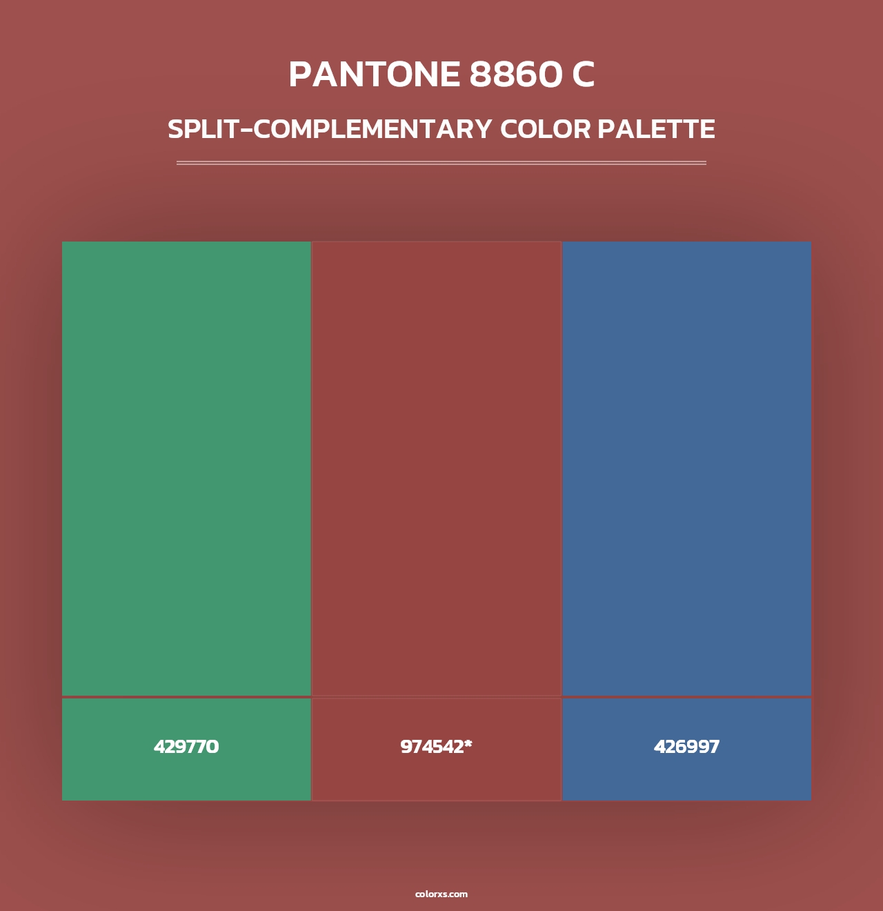 PANTONE 8860 C - Split-Complementary Color Palette