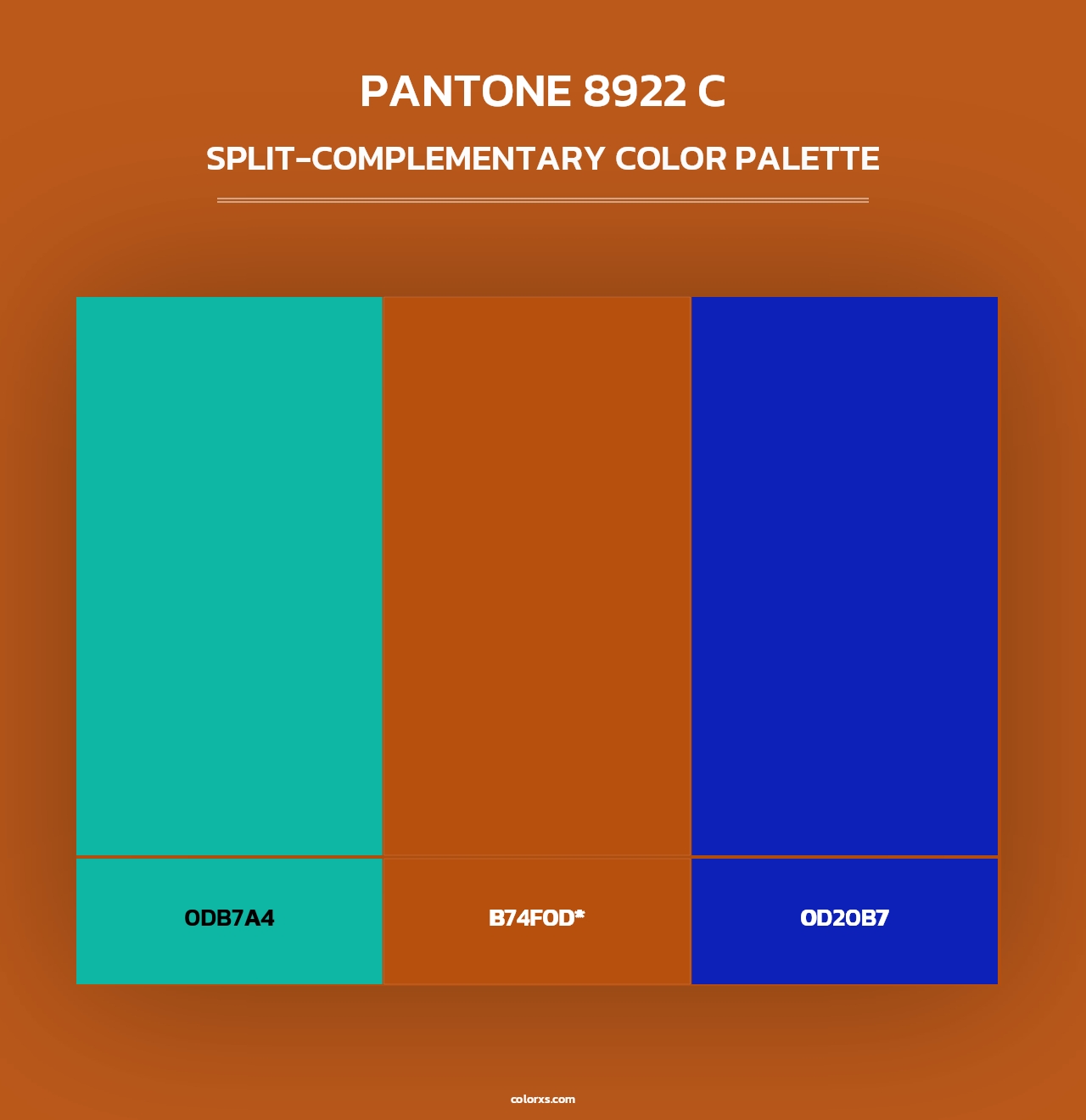PANTONE 8922 C - Split-Complementary Color Palette