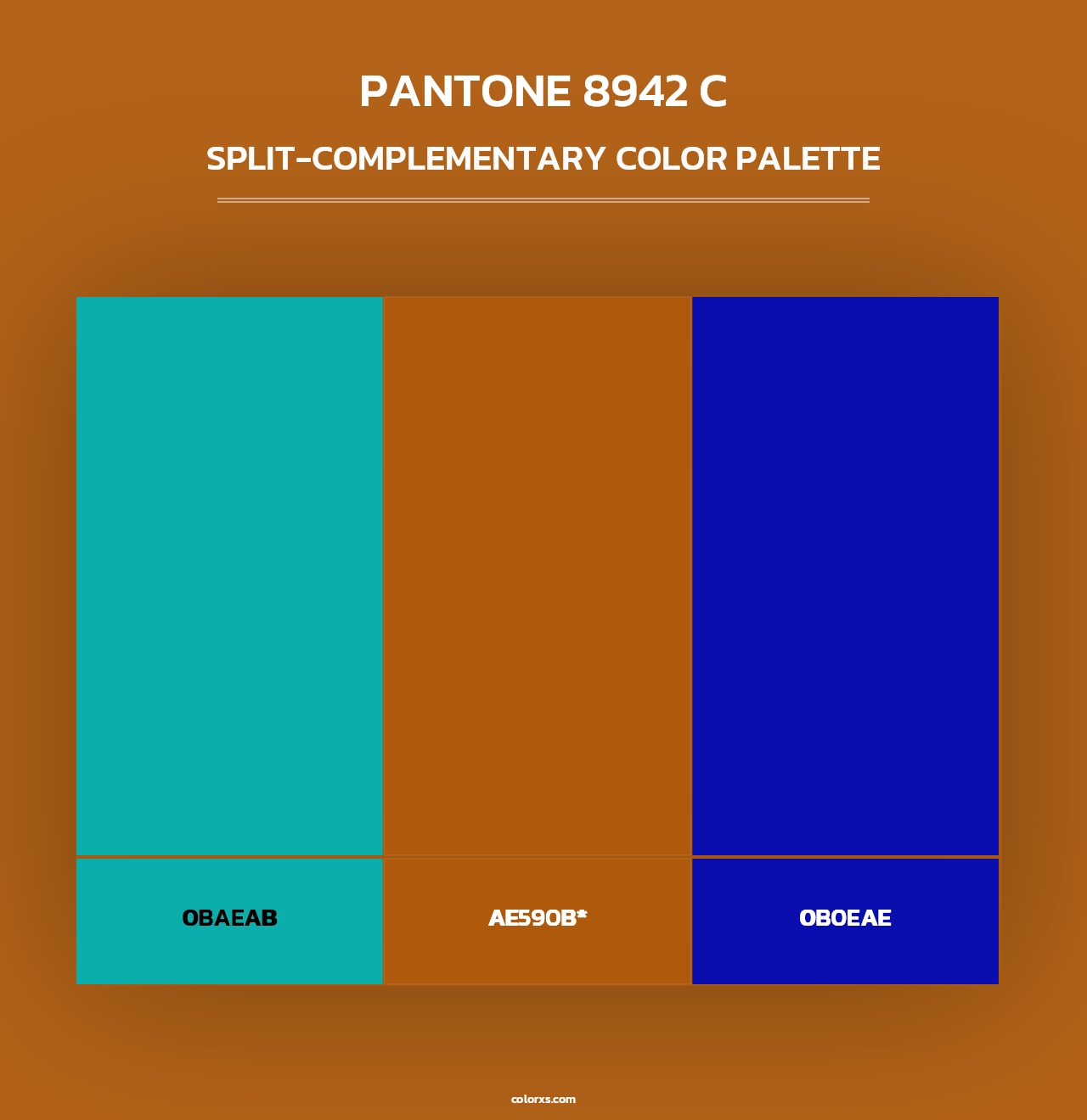 PANTONE 8942 C - Split-Complementary Color Palette