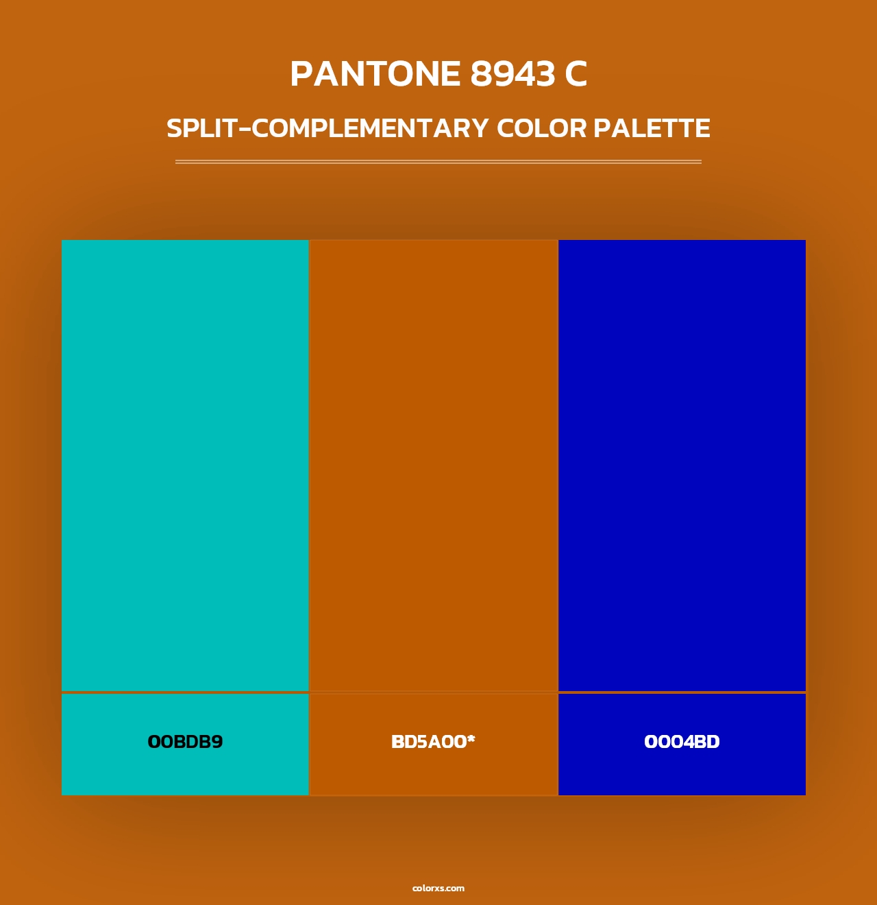 PANTONE 8943 C - Split-Complementary Color Palette