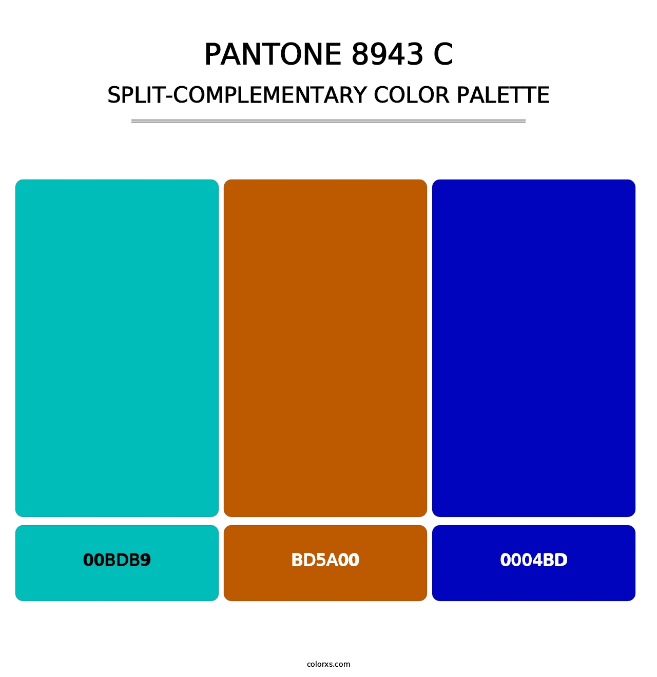 PANTONE 8943 C - Split-Complementary Color Palette