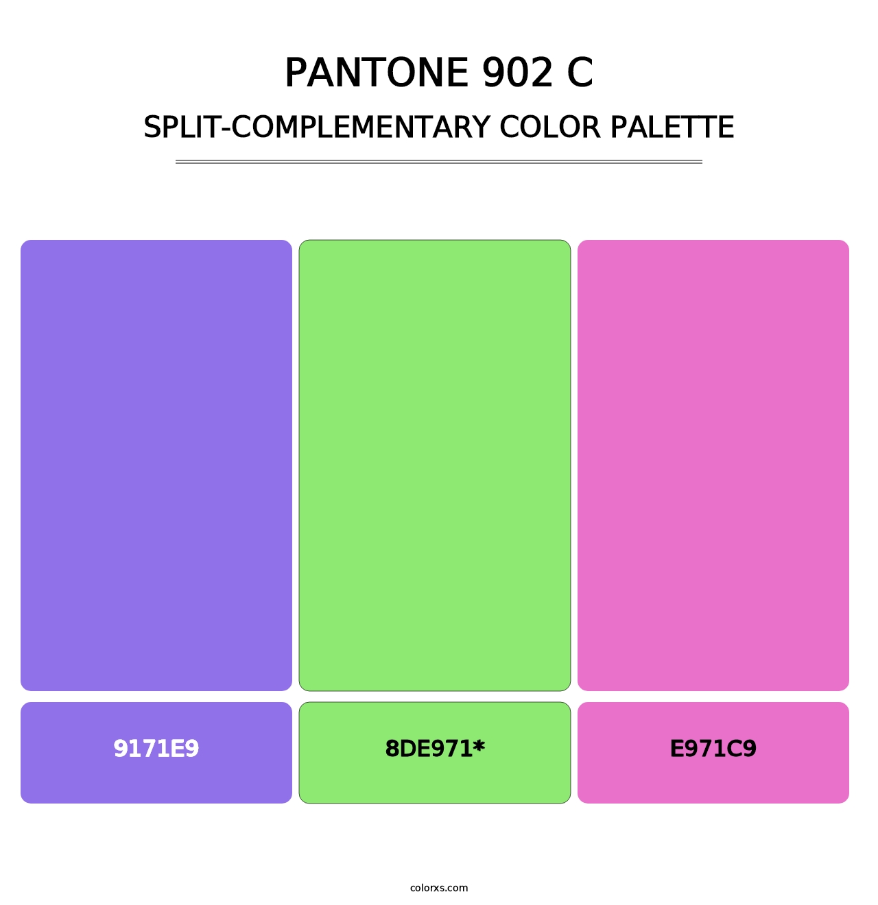 PANTONE 902 C - Split-Complementary Color Palette
