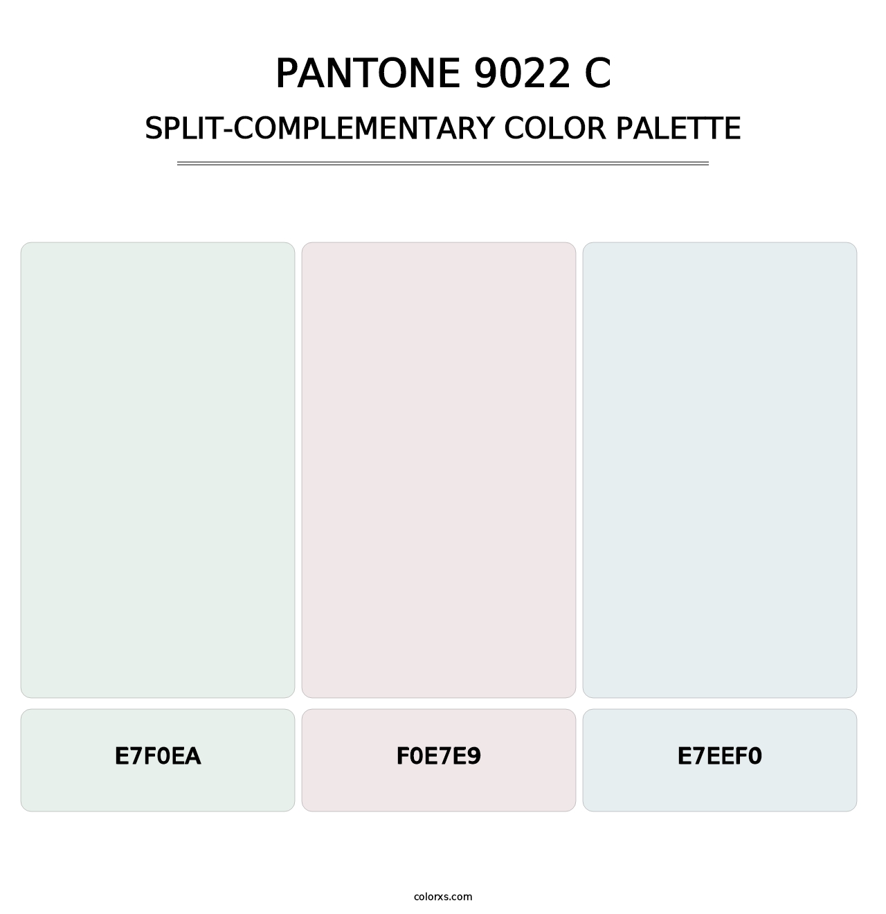 PANTONE 9022 C - Split-Complementary Color Palette