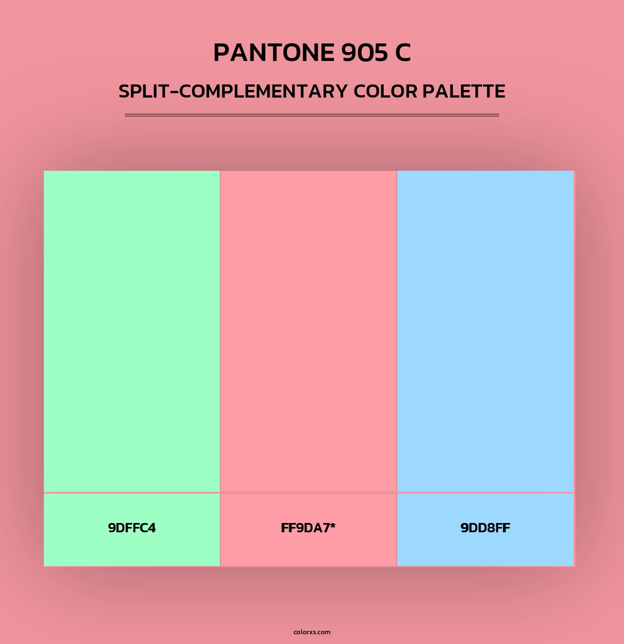 PANTONE 905 C - Split-Complementary Color Palette