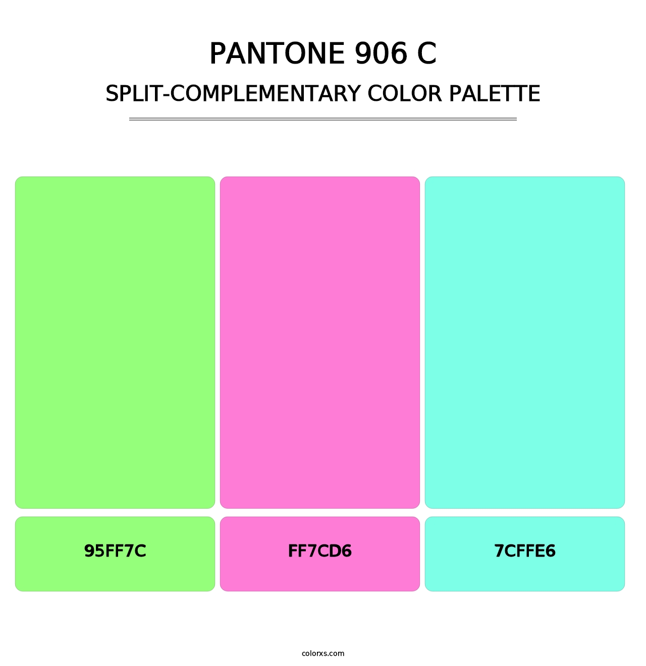PANTONE 906 C - Split-Complementary Color Palette