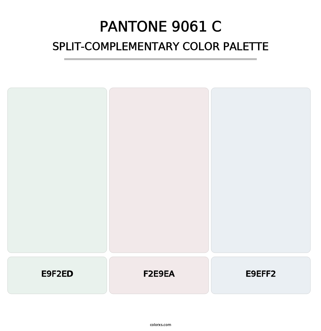PANTONE 9061 C - Split-Complementary Color Palette
